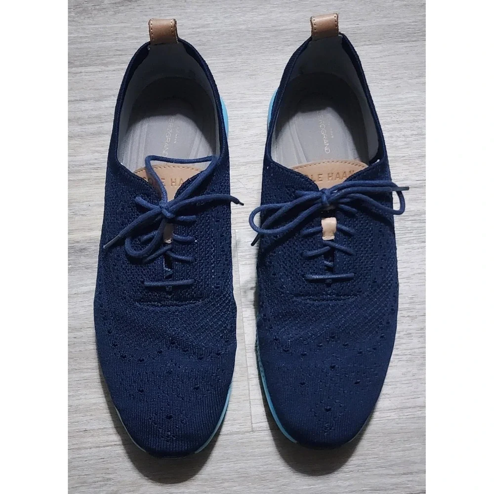 Cole Haan Women's 2.ZERØGRAND Navy Stitchlite Oxford Shoes Size 11B‎ W10863